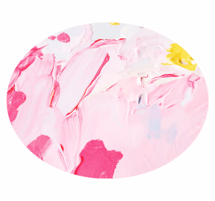 Abstrakte rosa svinger vinyl teppe ungdom - Tenstickers