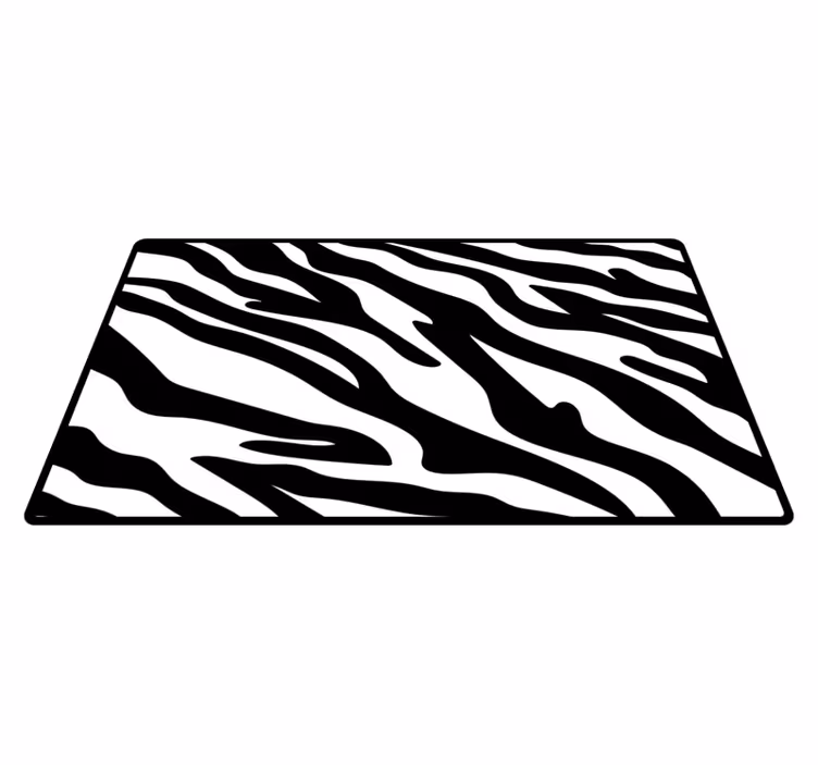 Vinyl teppe dyreavtrykk ensfarget striper - Tenstickers