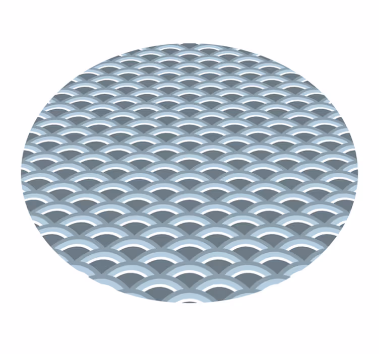 Bølgemotiv vinyl teppe geometrisk - Tenstickers