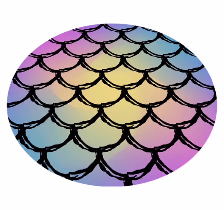 Bad vinyl teppe med gradient mønster av skjell - Tenstickers