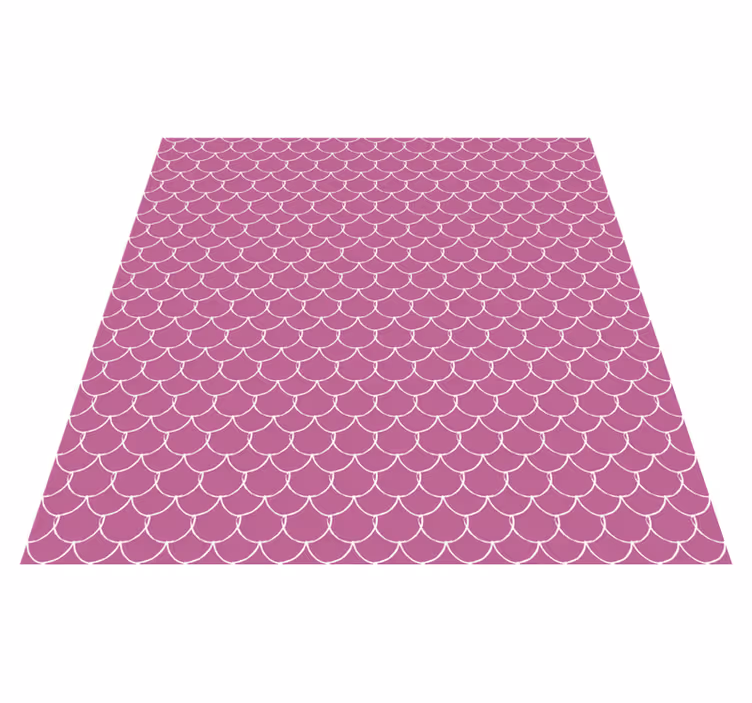 Cuttle lille havfrue rosa Vinyl teppe firkant - Tenstickers