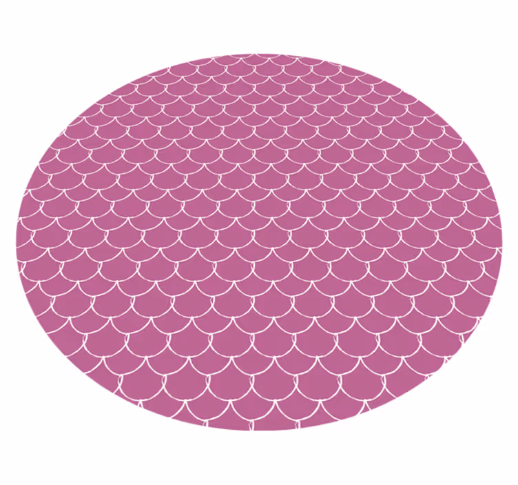 Rosa kamskjellmønster vinyl teppe tekstur - Tenstickers