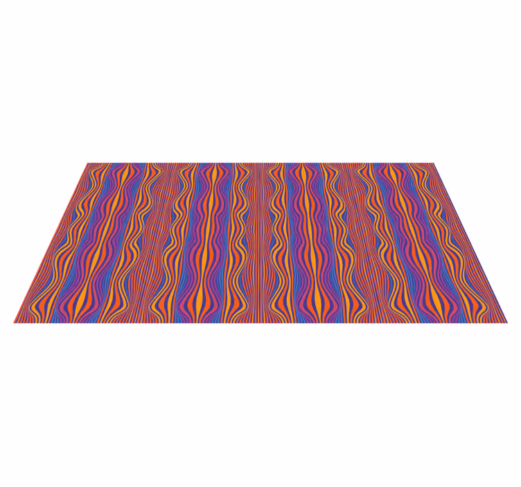 Vibrante bølgemønstre vinyl teppe geometrisk - Tenstickers