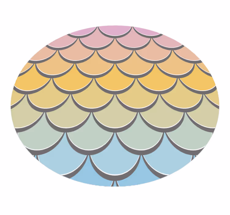 Fargerike fiskeskjell tekstur vinyl teppe - Tenstickers