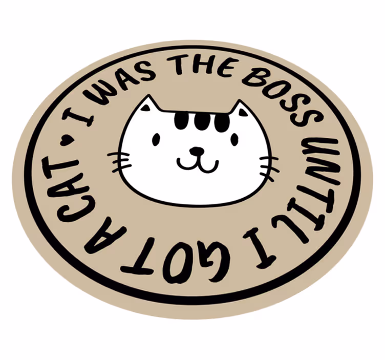 Kattesjefen til vinyl teppe alfabet - Tenstickers