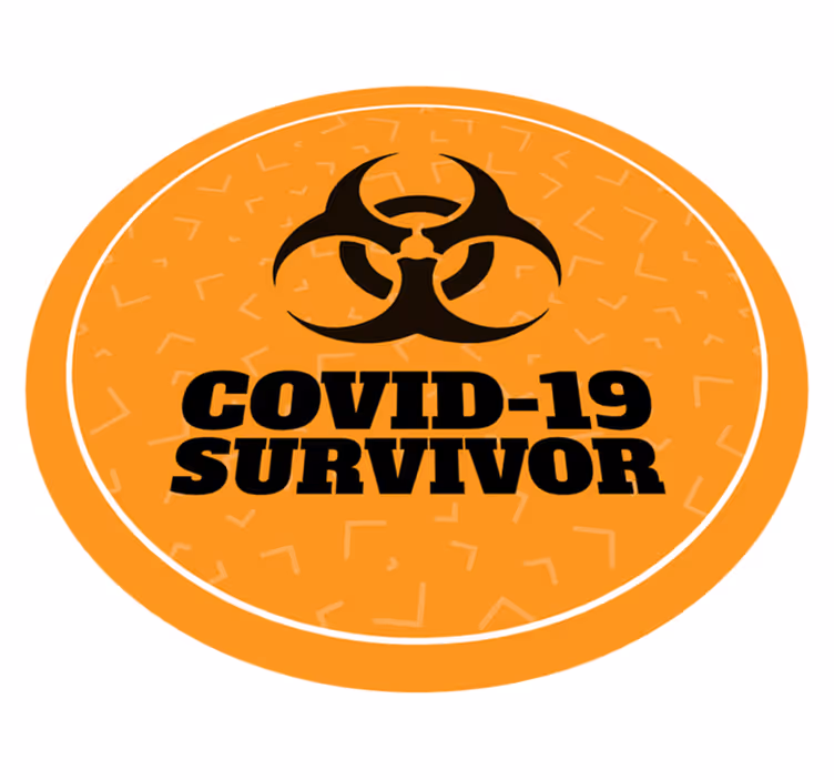 Covid survivor morsom design vinyl teppe sagn og tekster - Tenstickers