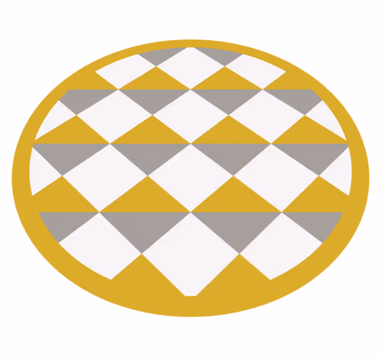 Diamantmønster sirkel vinyl teppe geometrisk - Tenstickers