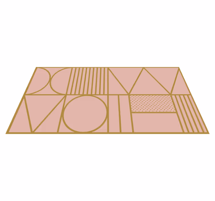 Geometriske figurer vinyl teppe minimalistisk - Tenstickers