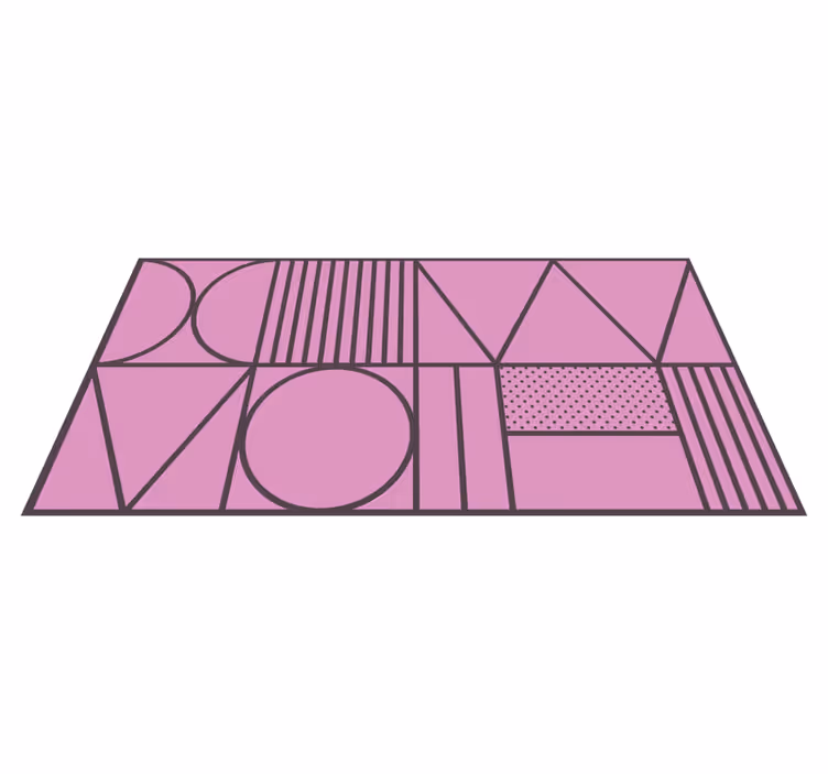 Vinyl teppe geometrisk geometriske former - Tenstickers