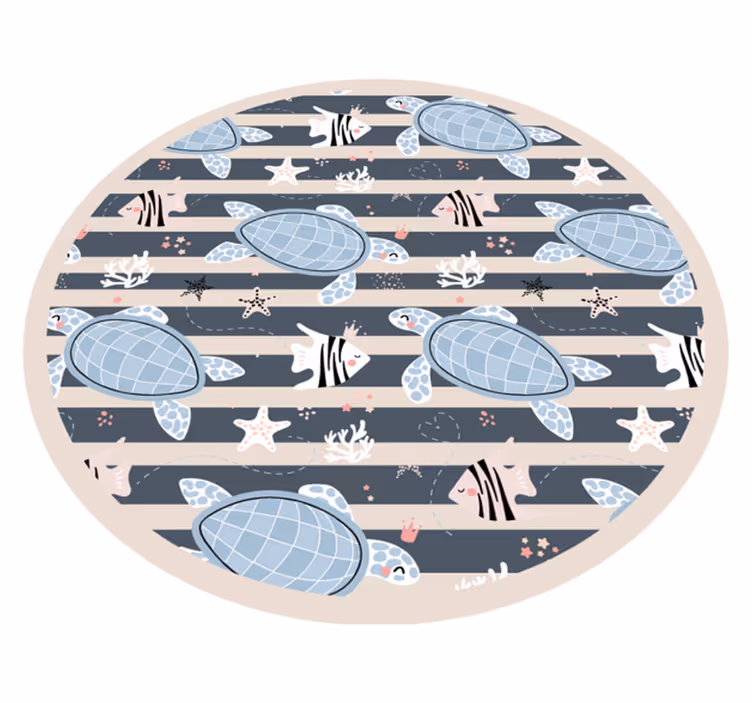 Undervannsskilpadder vinyl teppe dyr - Tenstickers