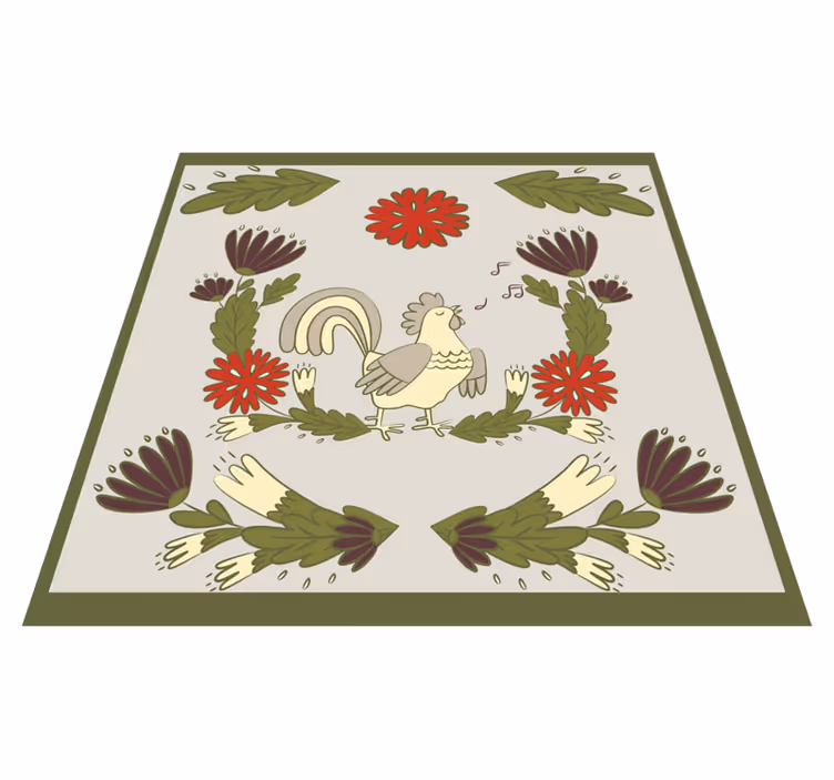 Folklore hane vinyl teppe dyr - Tenstickers