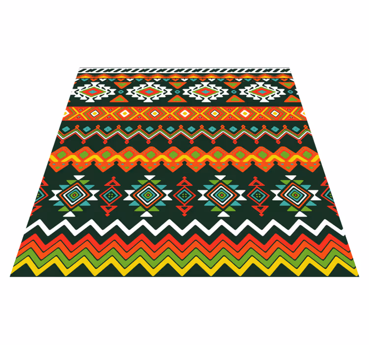 Aztekisk inspirert design vinyl teppe etnisk - Tenstickers