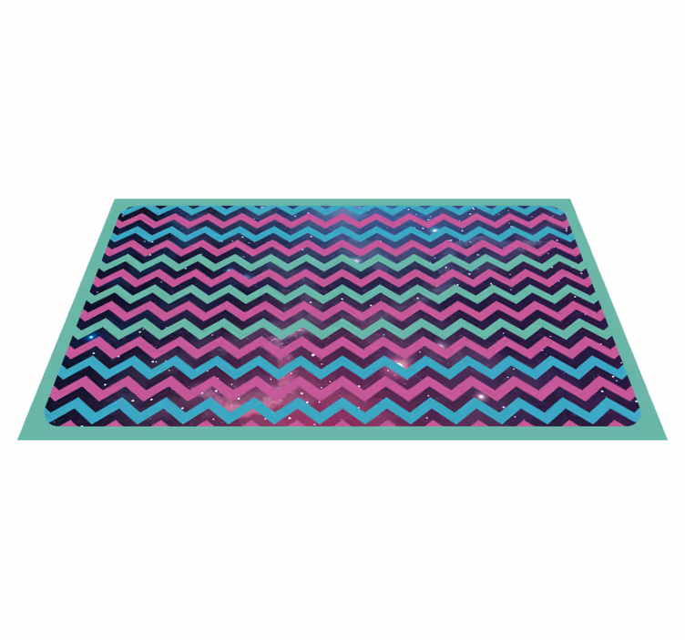 Sikksakkmønster vinyl teppe geometrisk - Tenstickers