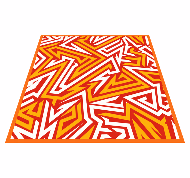 Dynamisk sikksakkmønster vinyl teppe ungdom - Tenstickers