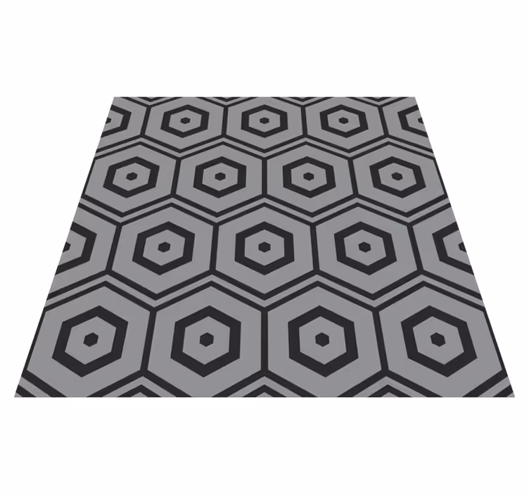 Sekskantmønstre vinyl teppe geometrisk - Tenstickers