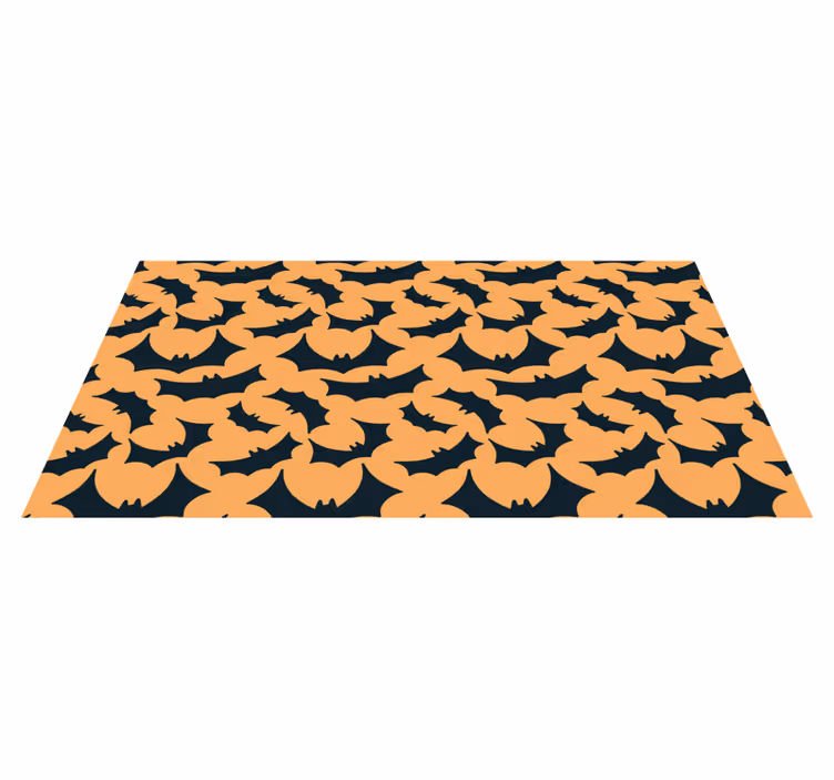 Flaggermusmønstertrykk Halloween vinyl teppe - Tenstickers