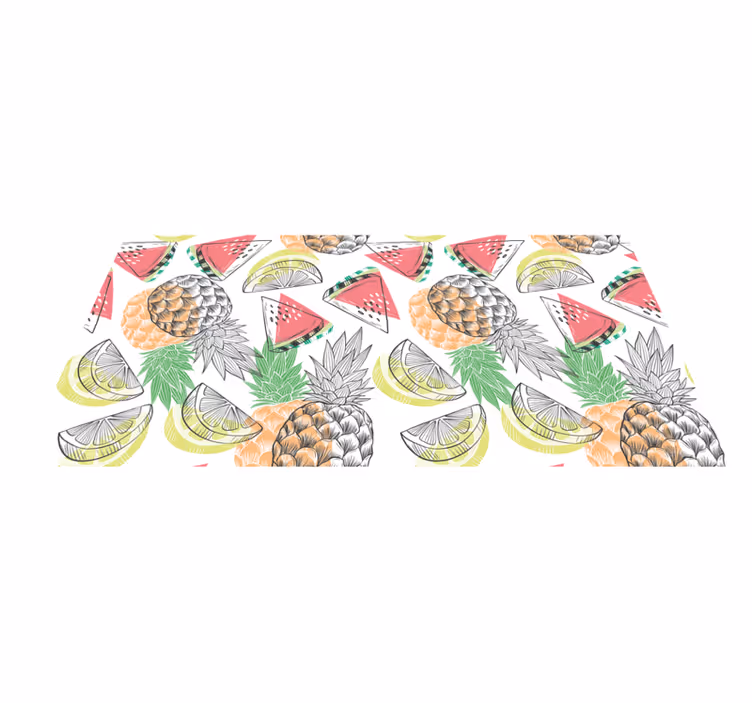 Sommer frukt fargerikt mønster vinyl teppe moderne - Tenstickers