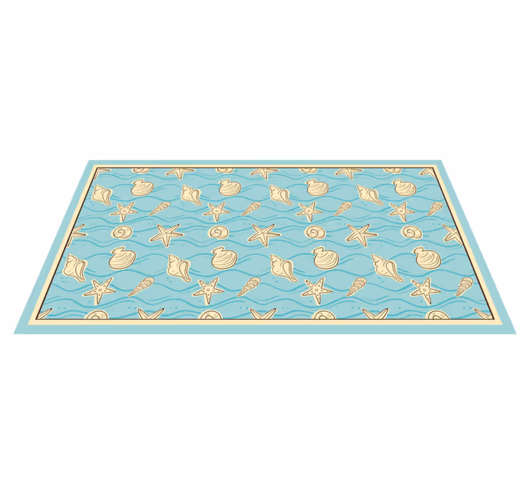 Inspirasjon til skjell bad vinyl teppe - Tenstickers