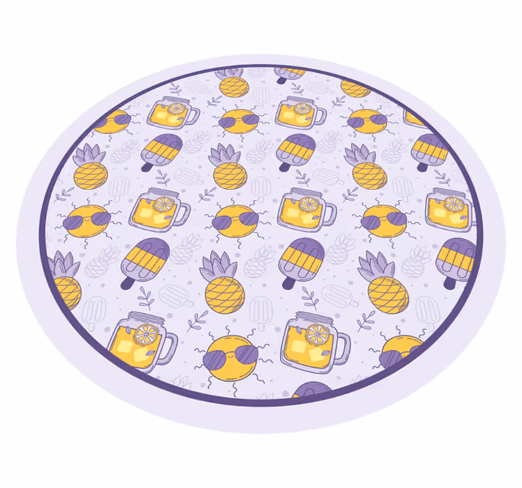 Tropisk sommermoro Vinyl teppe flere barn - Tenstickers
