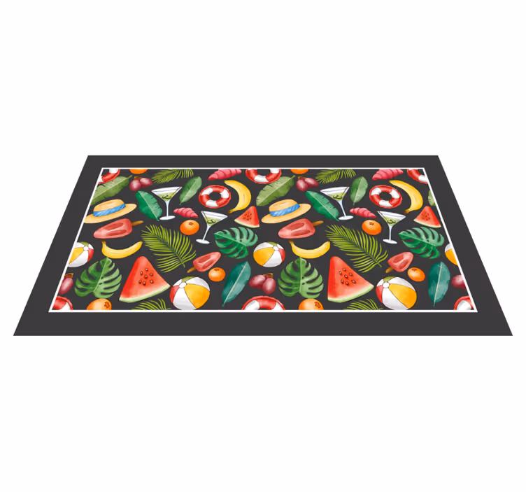 Tropiske sommerstemninger Arrangementer vinylteppe - Tenstickers