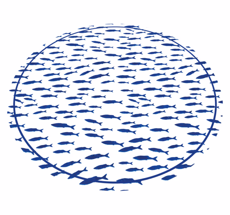 Fiskestim vinyl teppe dyreavtrykk - Tenstickers