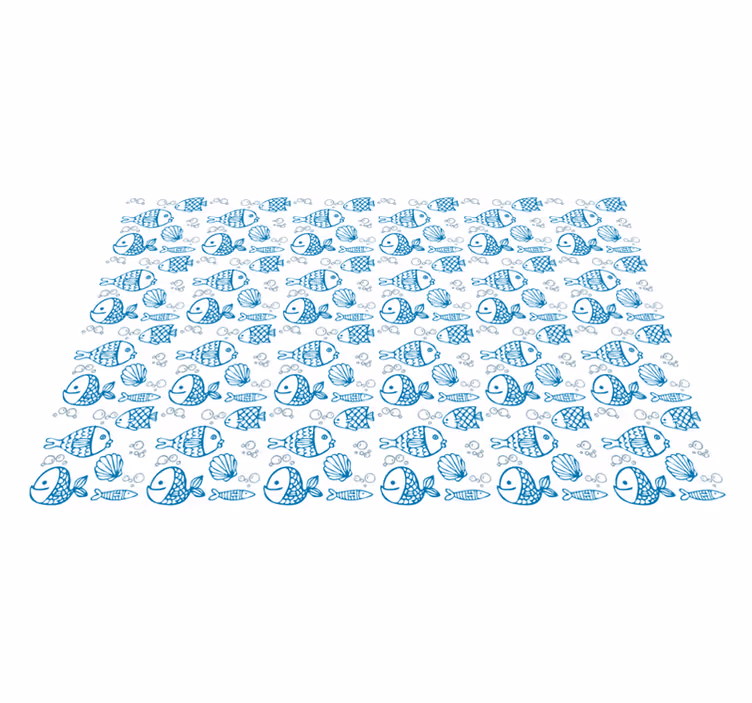 Lekent fiskemønster vinyl teppe spedbarn - Tenstickers