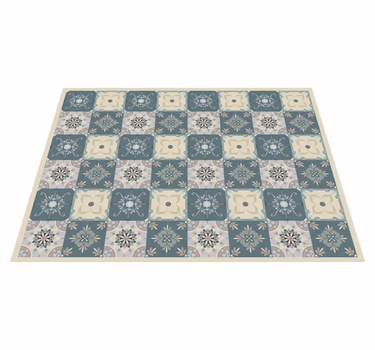 Vinyl teppe mosaikk blomsterdesign - Tenstickers