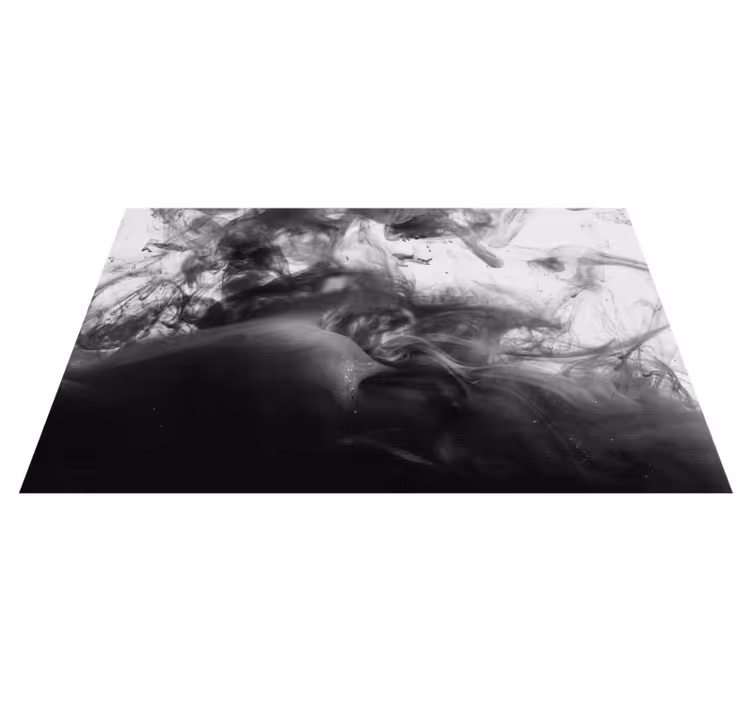 Monokrome abstrakte virvler marmor vinylteppe - Tenstickers