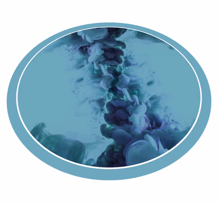 Abstrakt tung blå og lilla sky vinyl teppe soverom - Tenstickers