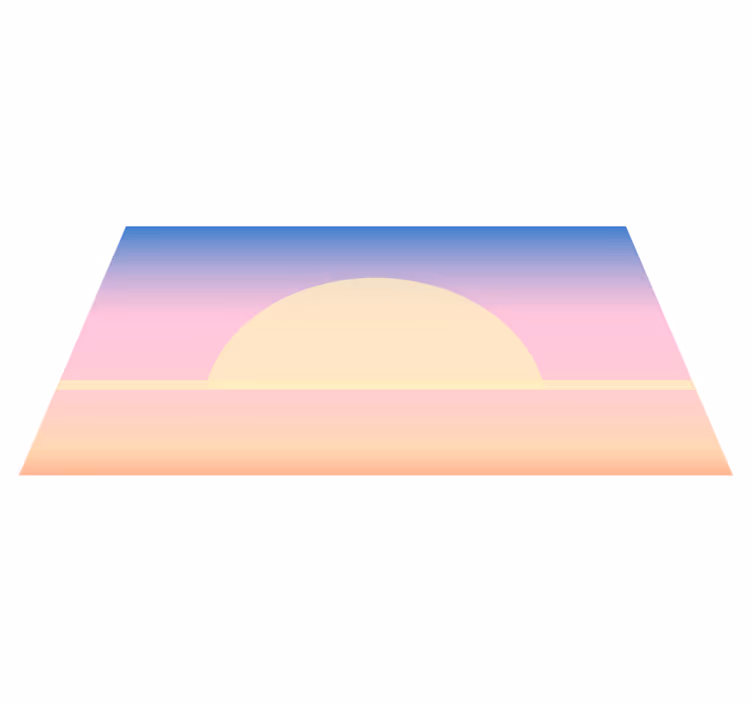 Soloppgangsgradient vinyl teppe natur - Tenstickers