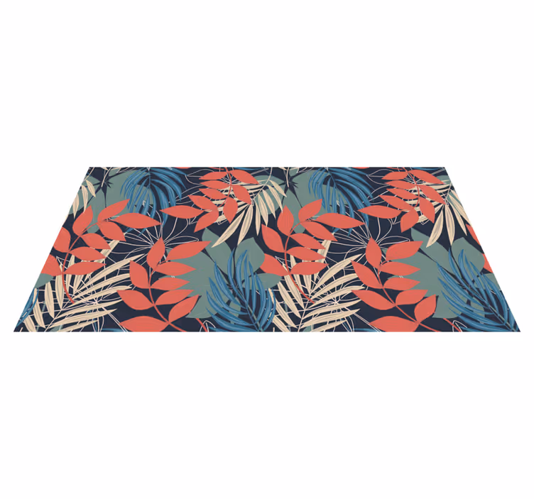Moderne elegant fauna og flora mønster vinyl teppe blomster og pl - Tenstickers