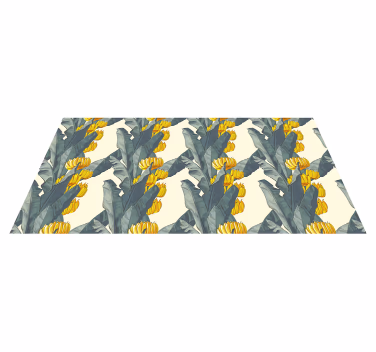 Tropisk blomsteroppsats vinyl teppe blomster og planter - Tenstickers