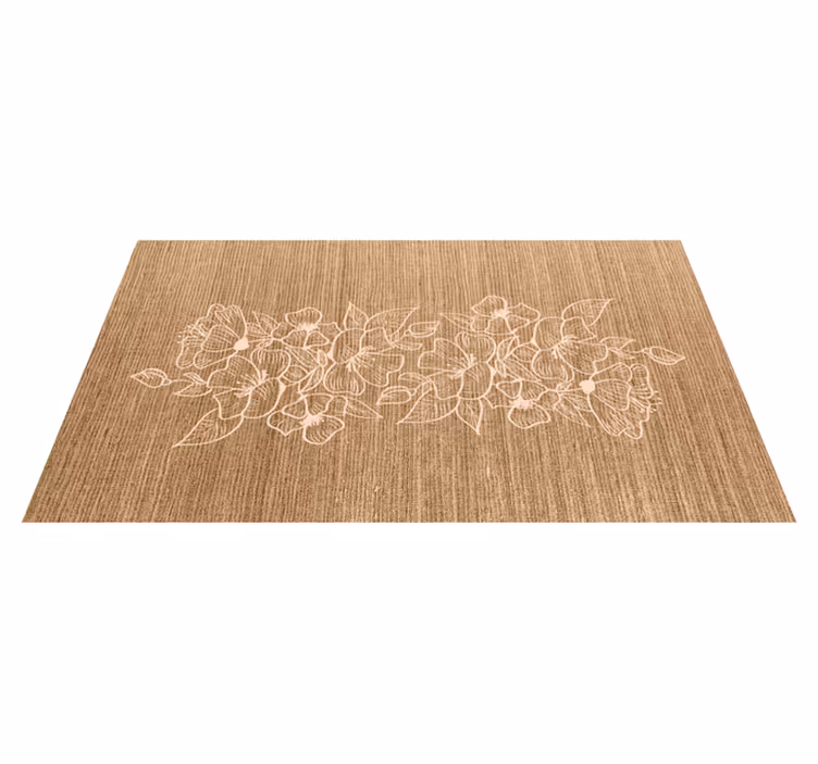 Blomsterpyntet eleganse vinyl teppe mottak - Tenstickers