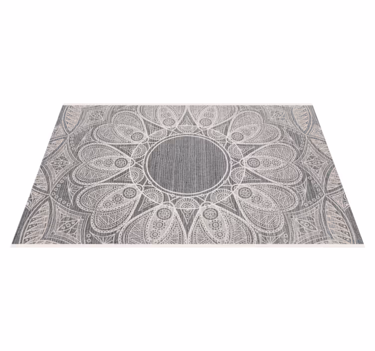 Sofistikert rundt motiv vinyl teppe mandala - Tenstickers