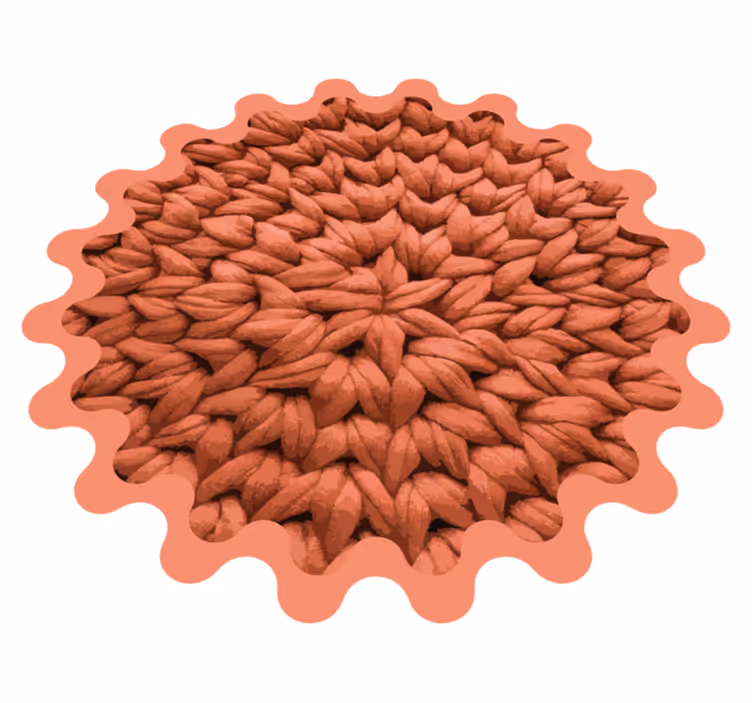 Bladmotiv vinyl teppe natur - Tenstickers