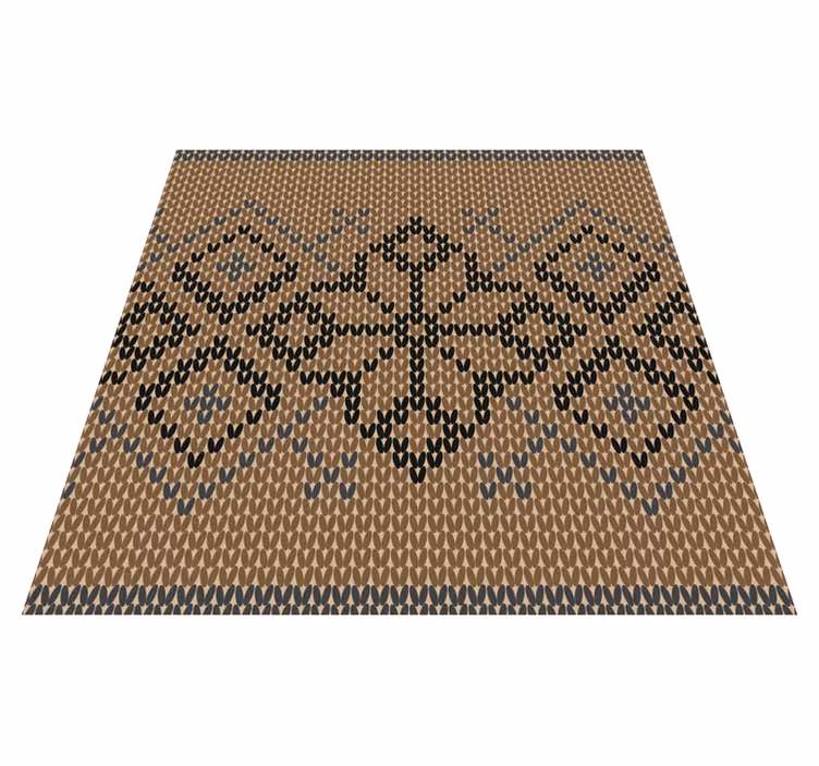 Klassisk mønster vinyl teppe geometrisk - Tenstickers