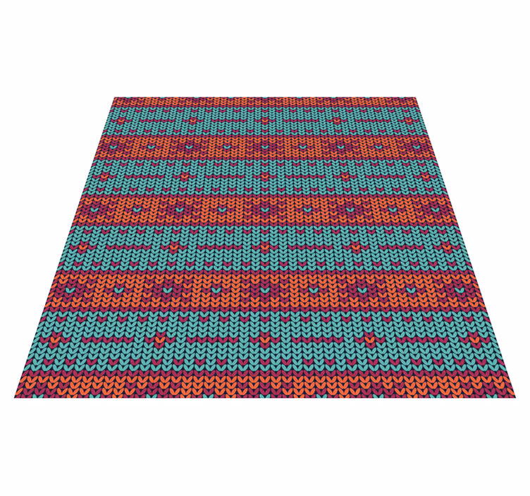 Livlig geometrisk motiv vinyl teppe etnisk - Tenstickers