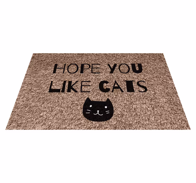 Håper du liker katter vinyl teppe mottak - Tenstickers