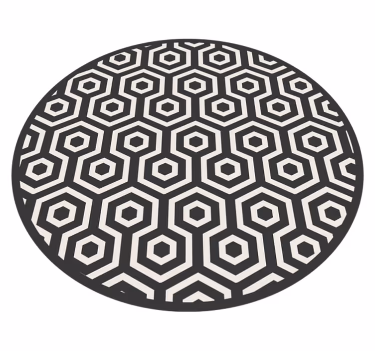 Sekskantarrangement vinyl teppe geometrisk - Tenstickers