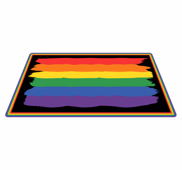 Fargerike regnbuestriper Vinyl teppe striper - Tenstickers