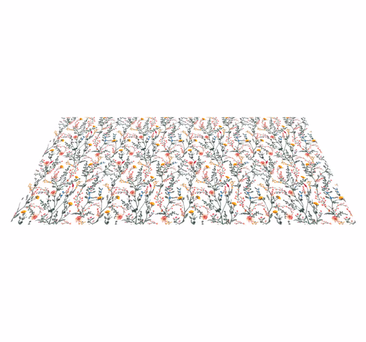 Fargerik hage med planter vinyl teppe blomster og planter - Tenstickers