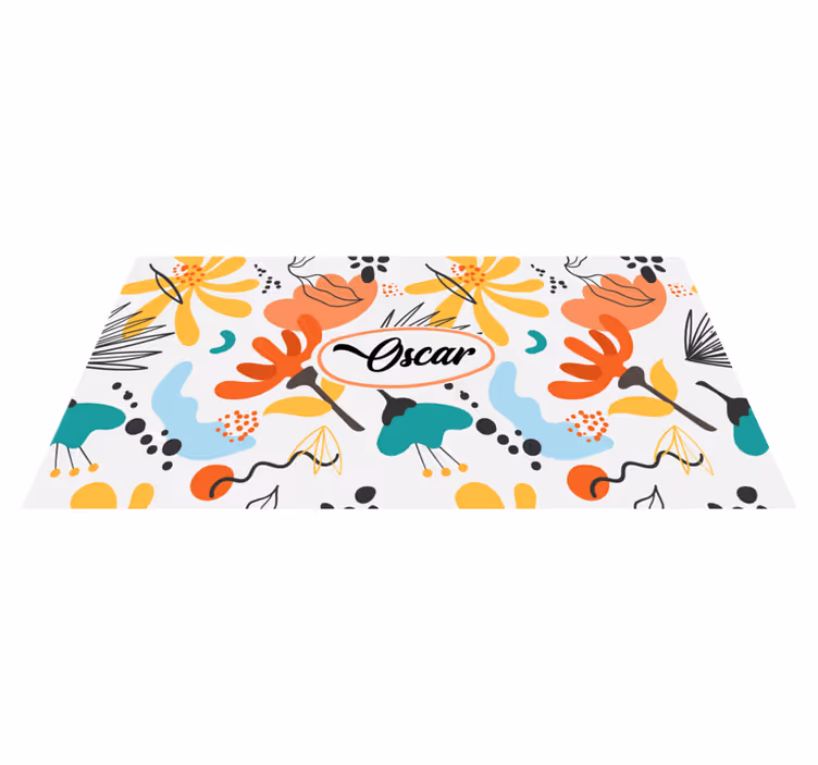 Tilpassede abstrakte blomster vinyl teppe soverom - Tenstickers