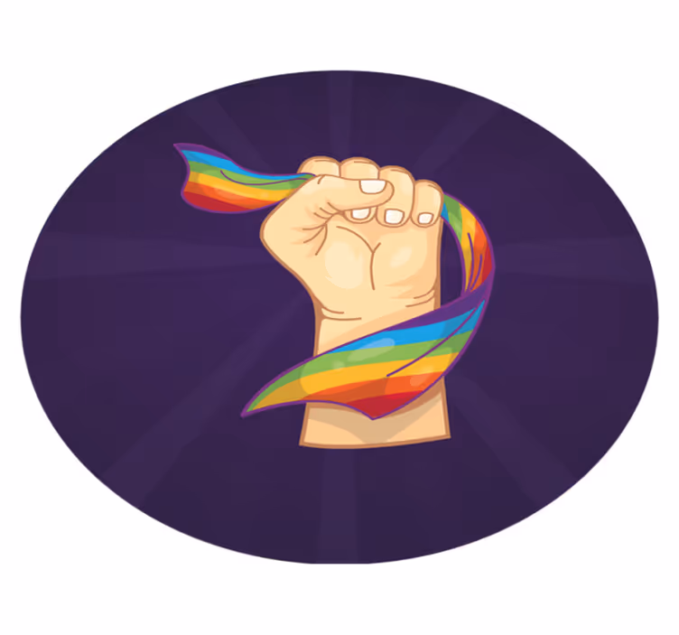 Stolt regnbue-neven vinyl teppe ungdom - Tenstickers