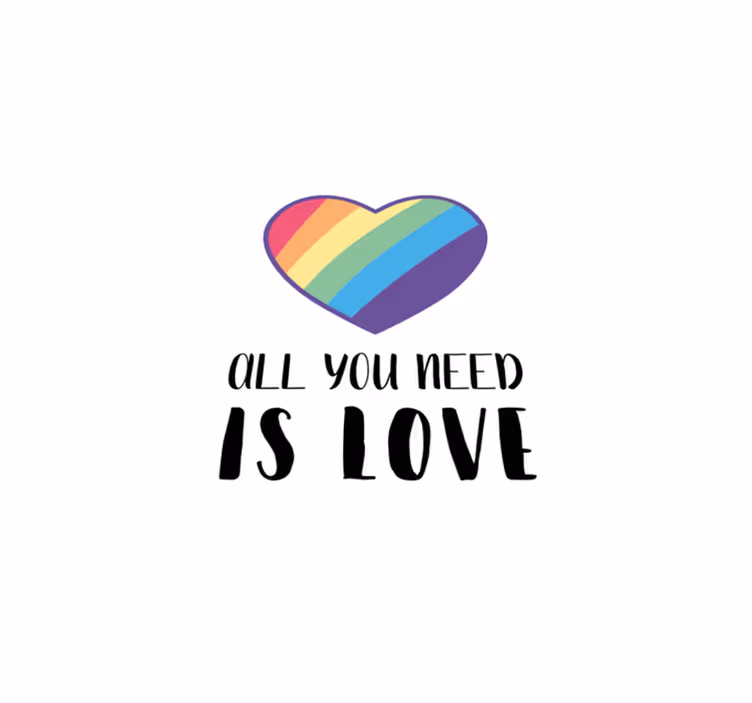 Sosialt lgbt kjærlighetssymbol vinyl teppe stue - Tenstickers