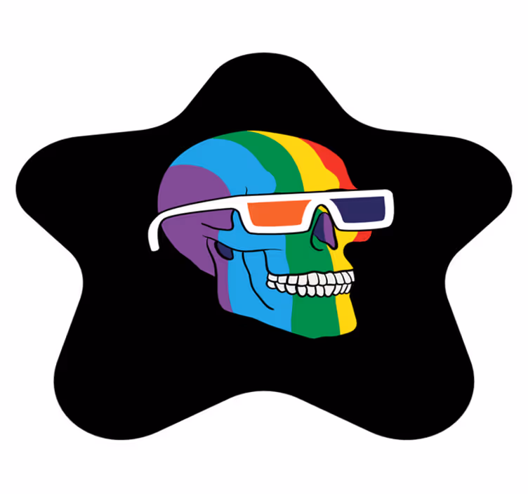 Fargerike hodeskallefarger vinyl teppe mosaikk - Tenstickers