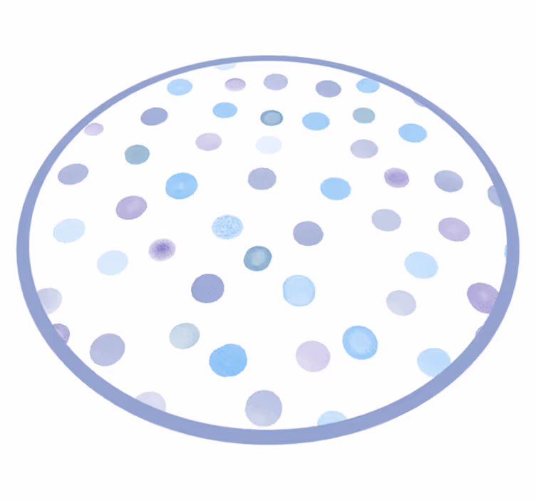 Livlige stiplede sirkler Vinyl teppe flere barn - Tenstickers