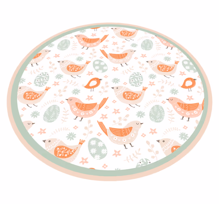 Herlige fuglemotiver vinyl teppe natur - Tenstickers