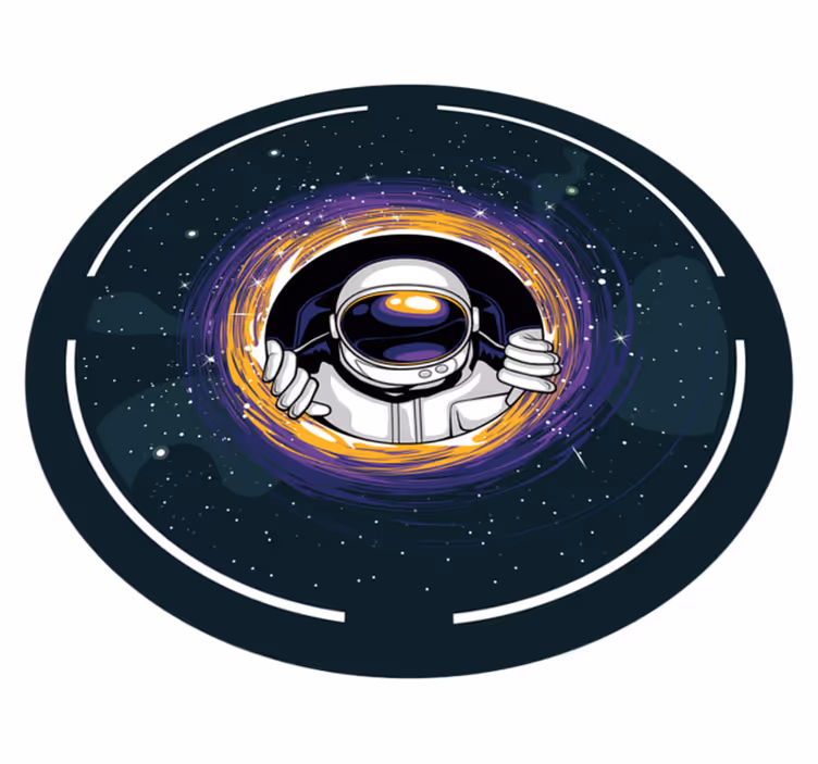 Kosmonautreise vinyl teppe spill - Tenstickers