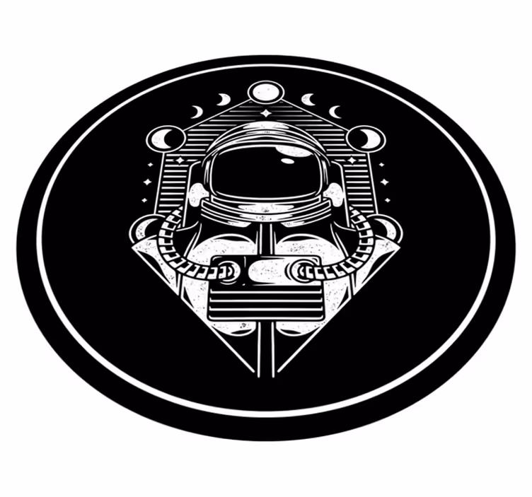 Romfartsunivers vintage design vinyl teppe soverom - Tenstickers