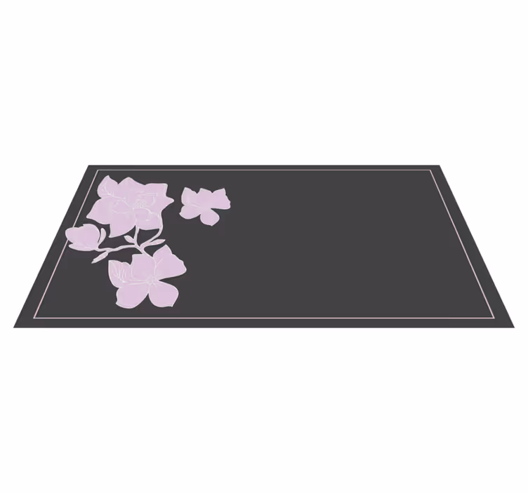 Rosa arrangement vinyl teppe blomster og planter - Tenstickers